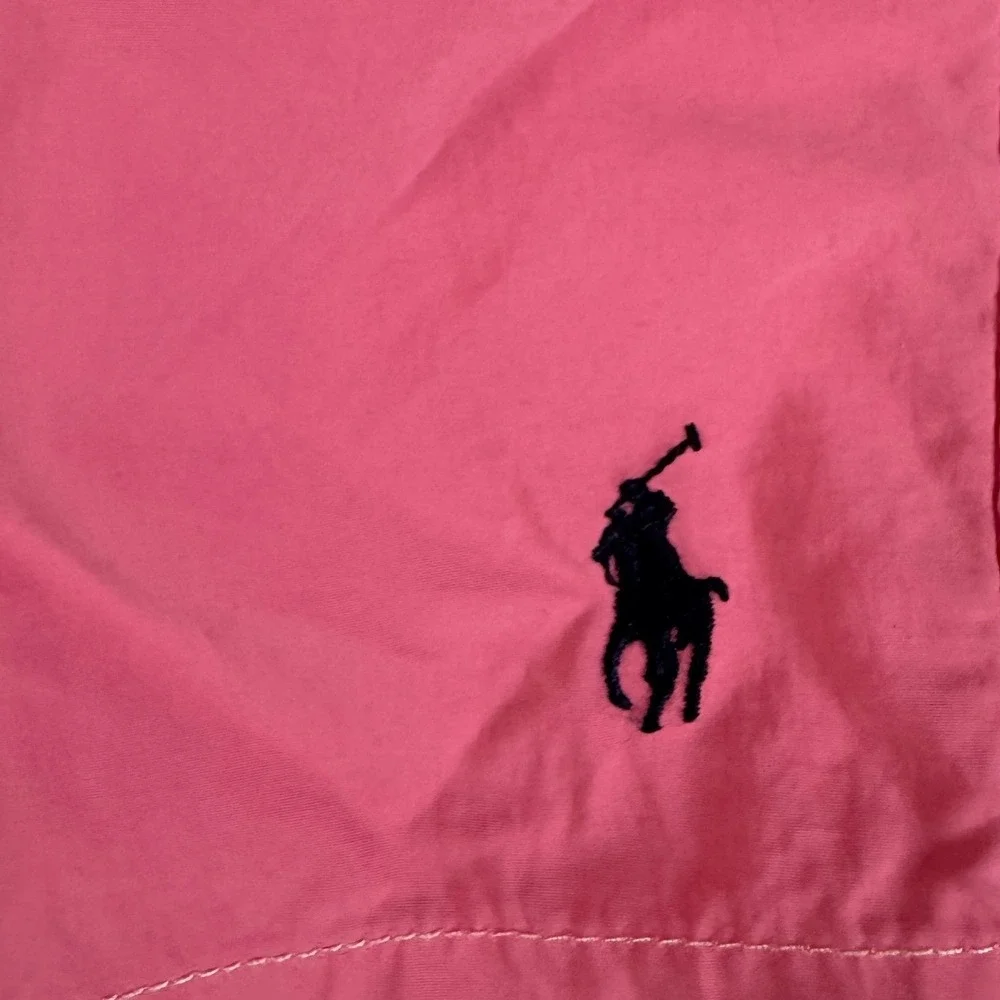 Polo Ralph Lauren Swim Trunks Mens‎ XXL Pink Nylon Mesh Lined Pony Logo Shorts